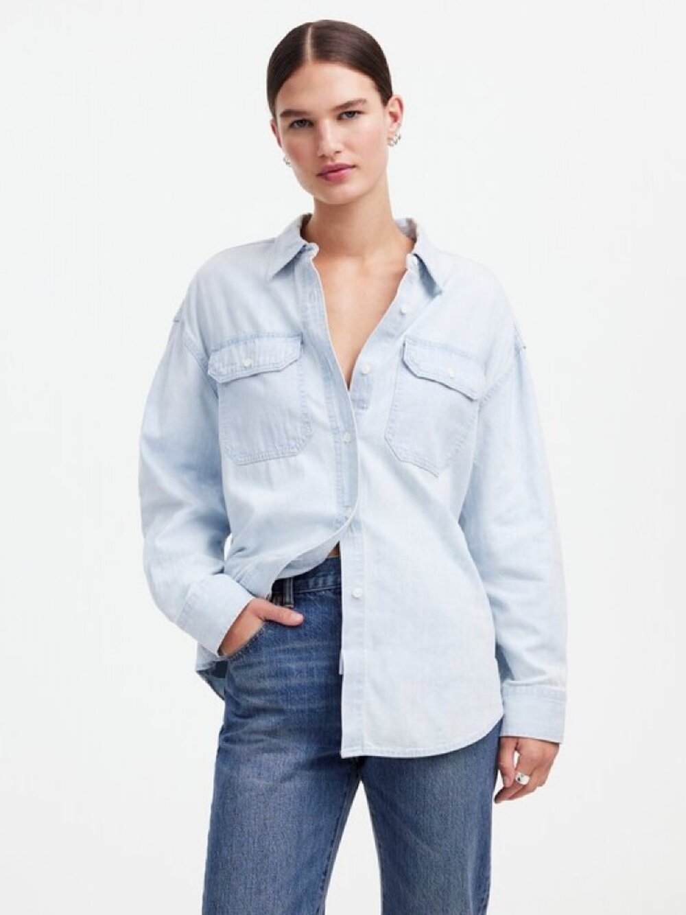Alexa Chung for Madewell Oversized Denim Shirt